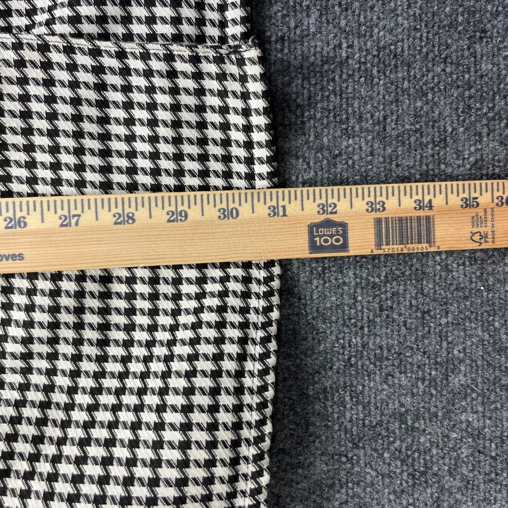 Michele Leslie Vintage Houndstooth Blazer Black White Longline‎ Jacket - Picture 4 of 5
